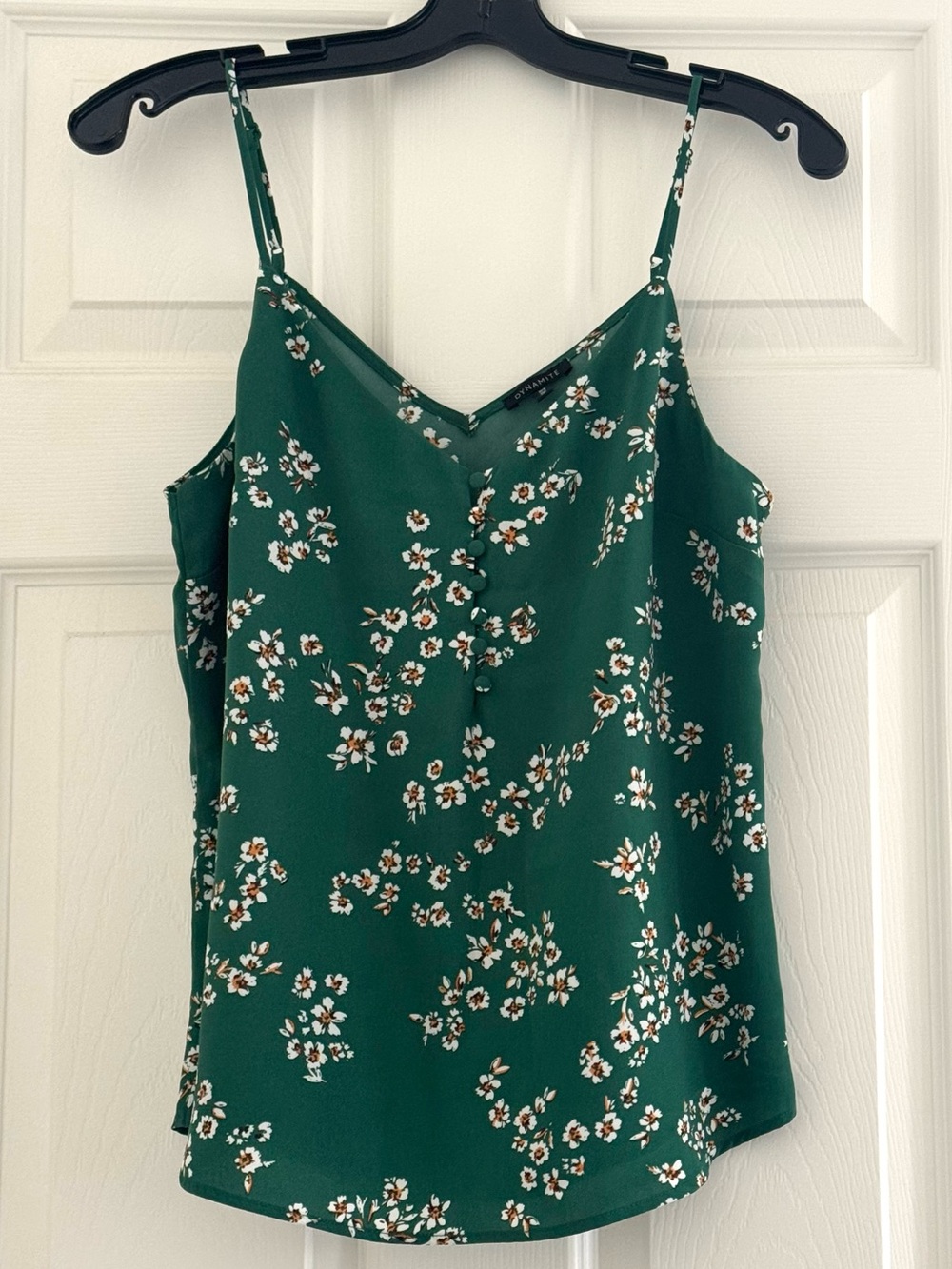 Dynamite Emerald Green Floral Spaghetti-Strap Cami
